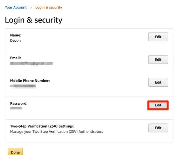 How to Change Your Amazon Password