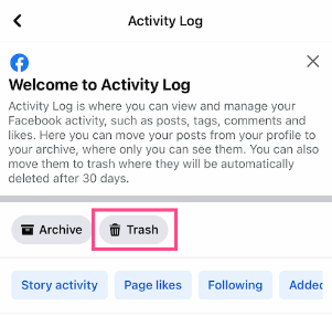 How to Find Trash Posts on Facebook on Mobile