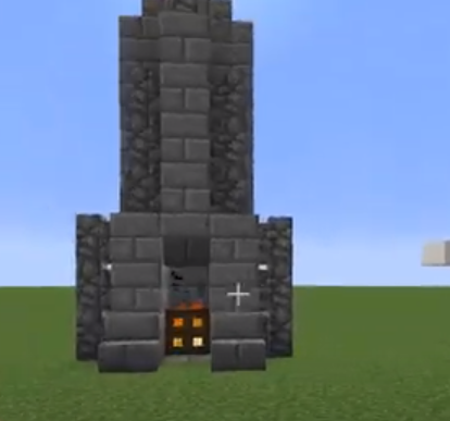 cobblestone minecraft fireplace