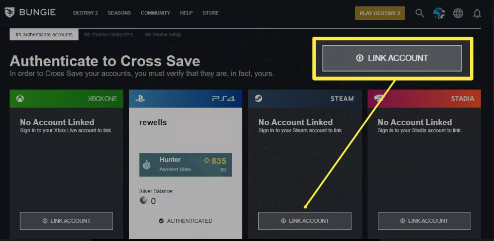 How to Cross Save in Destiny 2