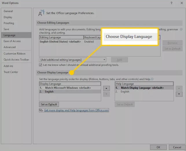 How to Change the Display Language in Microsoft Word