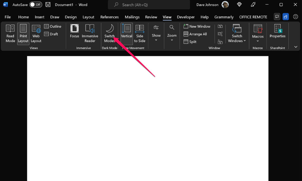 How to Turn On Dark Mode in Microsoft Word