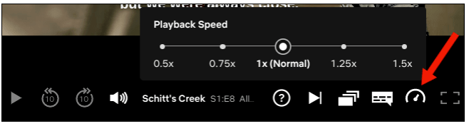 How to Change the Video Playback Speed on Netflix