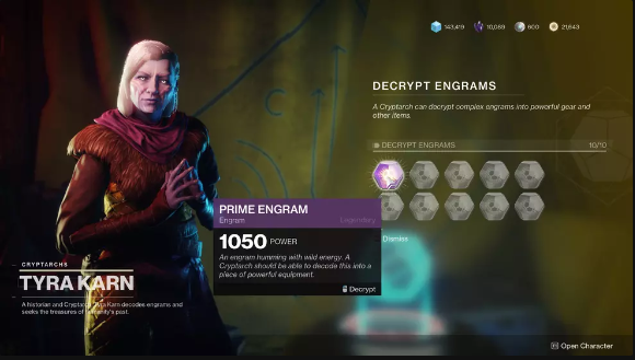 How to Open Engrams In Destiny 2