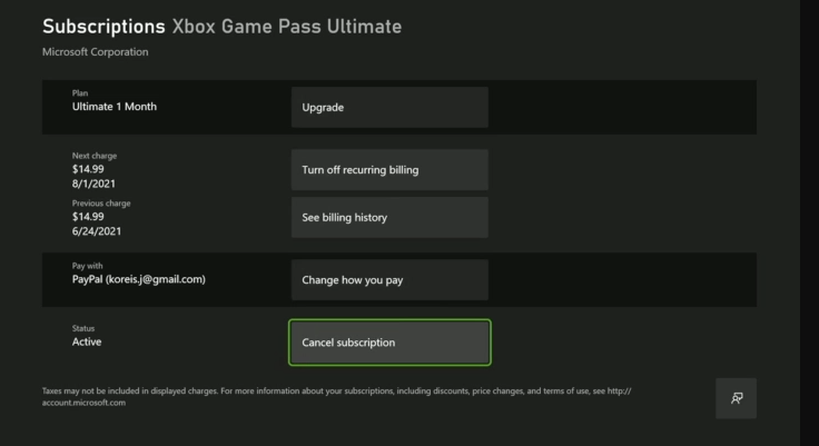 How to Cancel Xbox Subscription