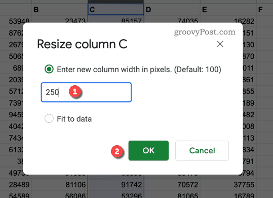 How to Change Size Of Cells in Google Sheets