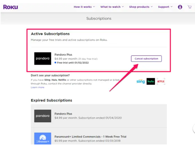 How to Cancel Roku Subscriptions