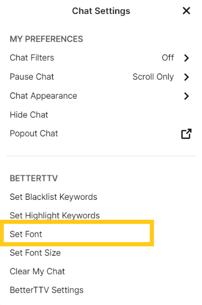 How To Change The Font Type In Twitch Chat