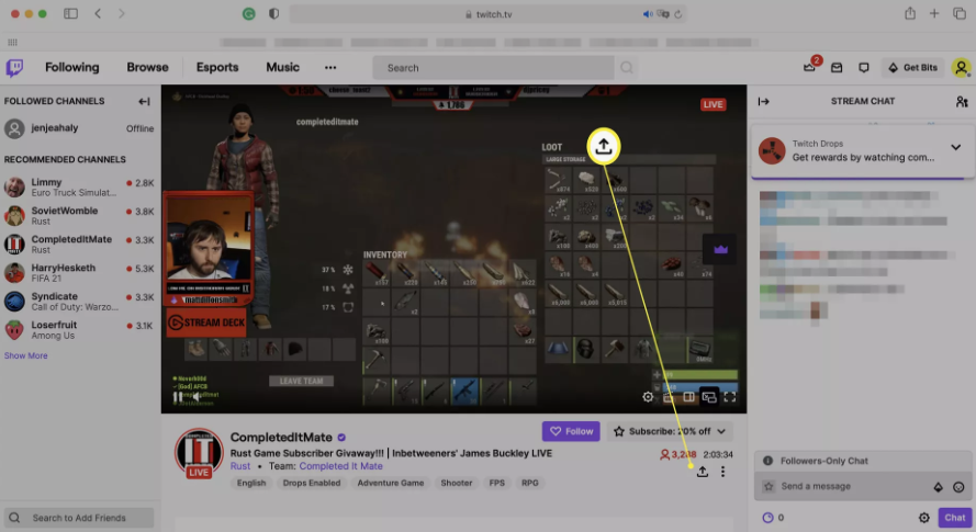How to Share a Twitch Link