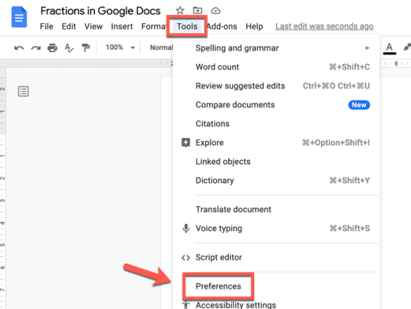 How to Add Fractions in Google Docs Automatically