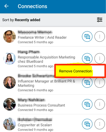 How to Remove Connections on LinkedIn on Mobile App