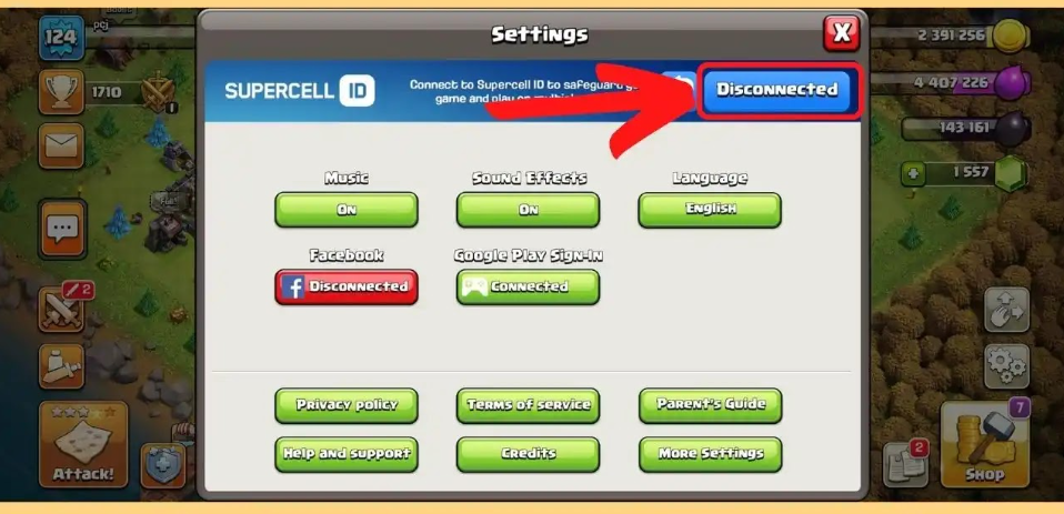 How to Connect Clash Of Clans to Supercell ID