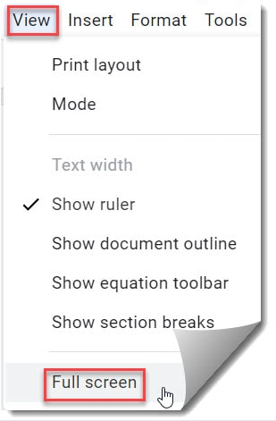 How to Zoom Out on Google Docs