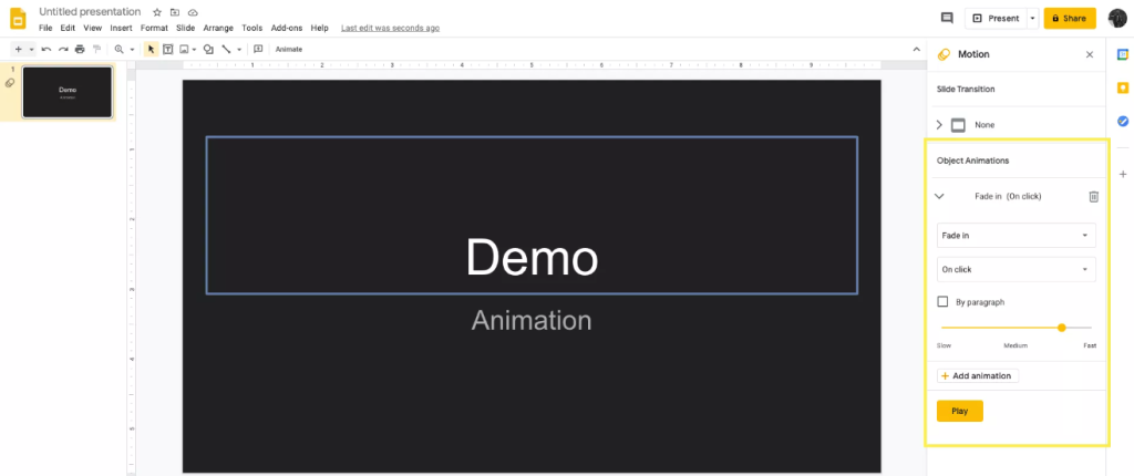 How to Animate Text and Images in Google Slides