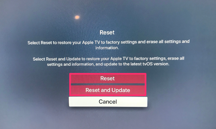 How to Reset Your Apple TV