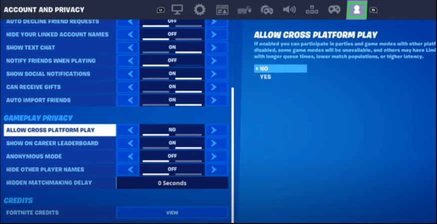 How to Turn off Cross-Platform Parties in Fortnite