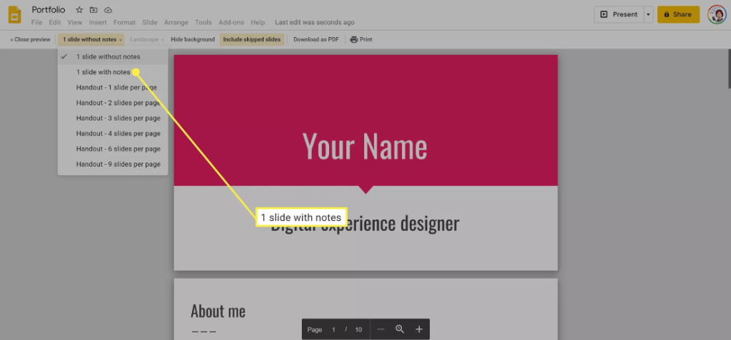How to Print Google Slides With Notes