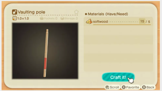 How to Get the Vaulting Pole in Animal Crossing