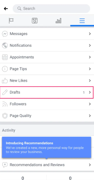 How to Find Your Drafts in the Facebook App on Android