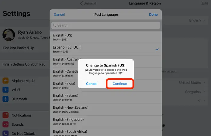 How to Change the Language on An iPad