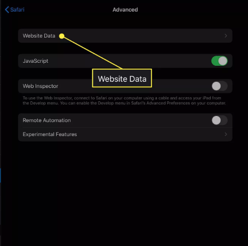 How to Delete Stored Website Data on An iPad