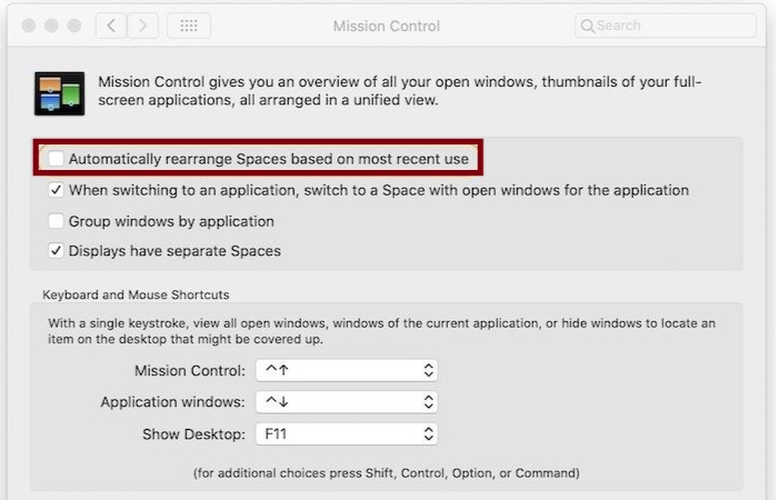 How to Disable Spaces on Mac