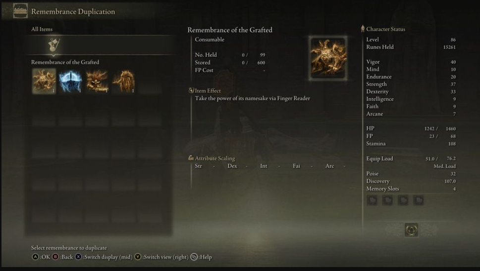 How to Duplicate Remembrance in Elden Ring