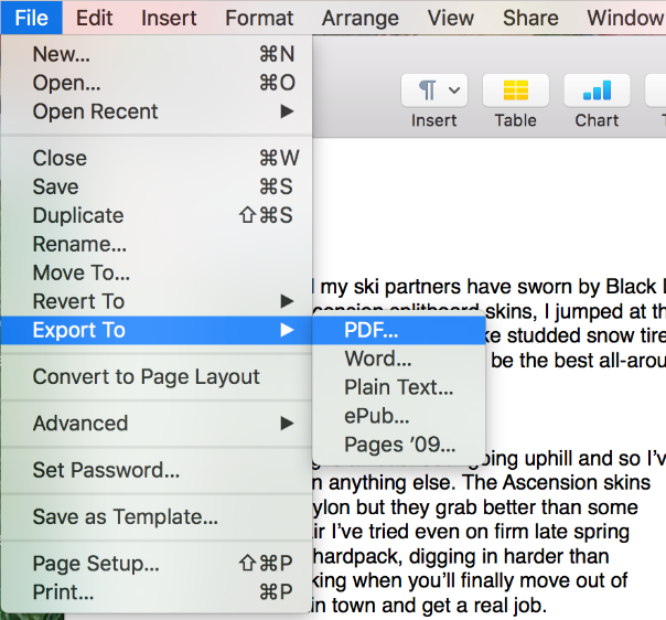 How to Convert Pages to PDF on Mac