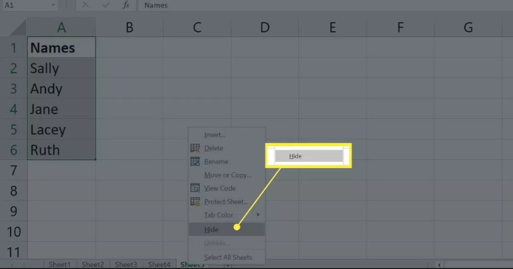 How to Hide Worksheets in Microsoft Excel