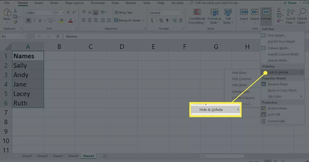 How to Hide Worksheets in Microsoft Excel