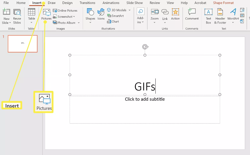 How to Insert a GIF in PowerPoint