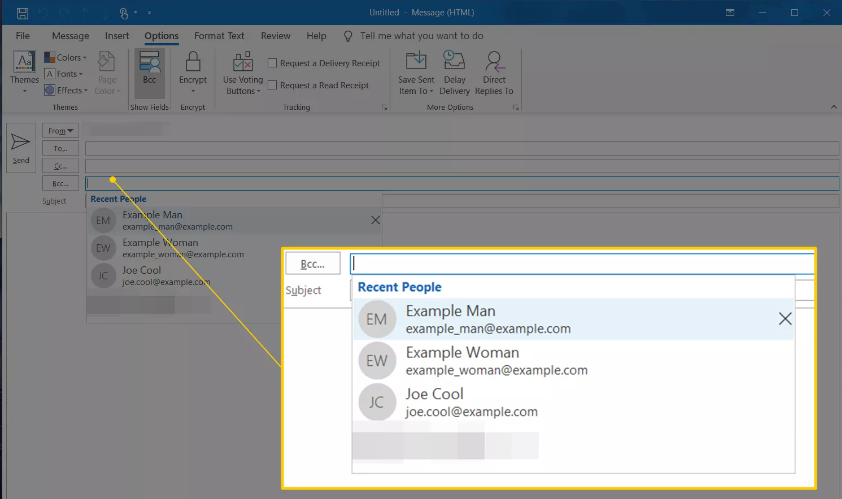 How to Add Bcc Recipients in Microsoft Outlook