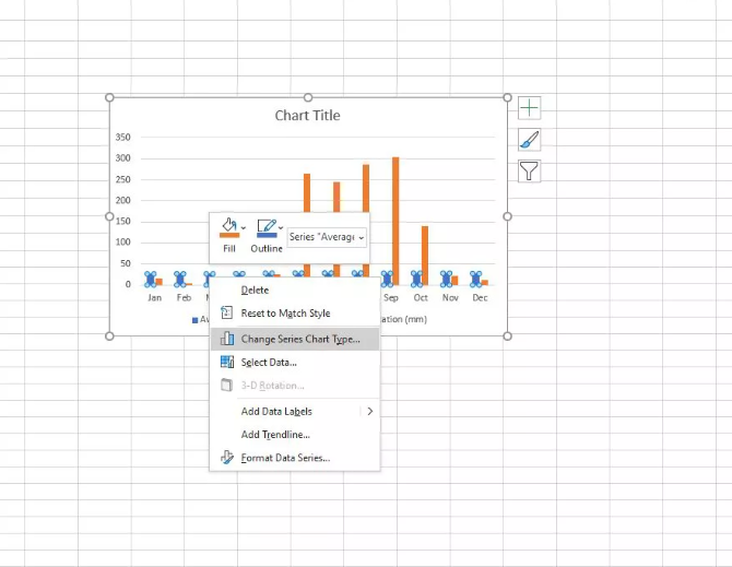 How to Switch Data to a Line Graph in Excel