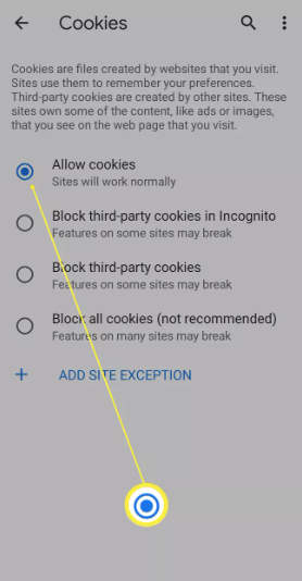 How to Enable Cookies in Google Chrome on Android