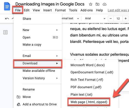 How to Download Images from a Google Docs