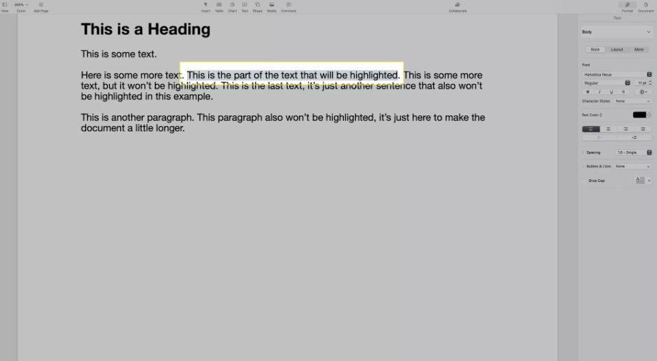 How to Highlight Text in Pages on Mac