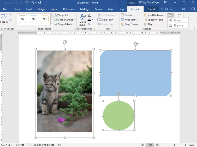How to Group Together Images and Shapes in Microsoft Word