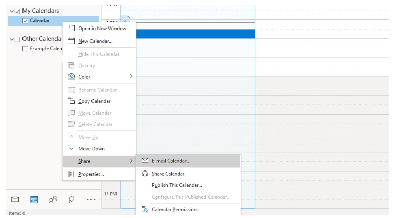 How to Share a Calendar on Outlook for Desktop