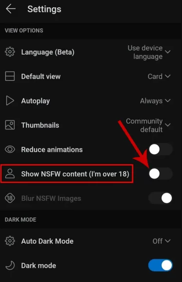 How to Turn ON NSFW on Reddit App 