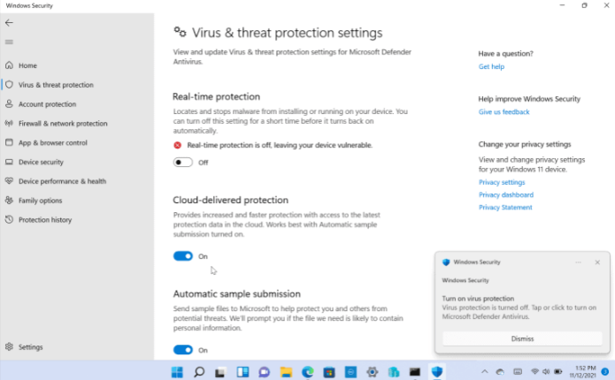 How to Enable or Disable Windows Security in Windows 11