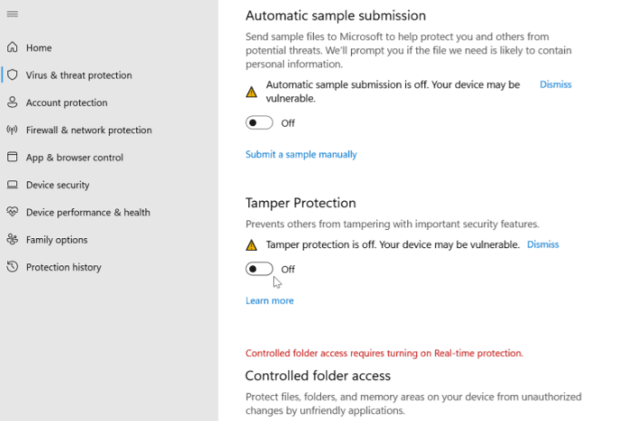 How to Enable or Disable Windows Security in Windows 11