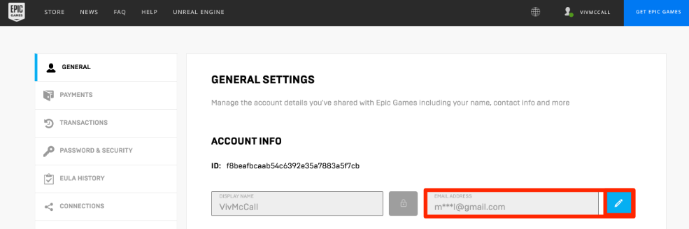 How to Change your Epic Games Email