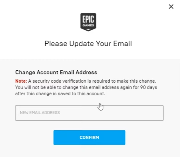 How to Change your Epic Games Email
