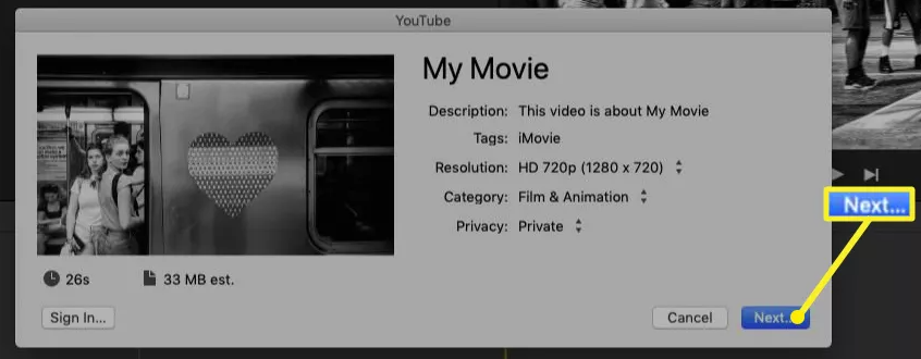 How to Upload an iMovie to YouTube Account