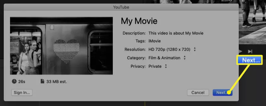 How to Upload an iMovie to YouTube Account