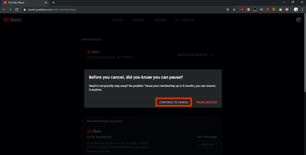 How to Cancel Your Youtube Music Subscription