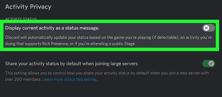 How To Hide the Gaming Status on Your Discord