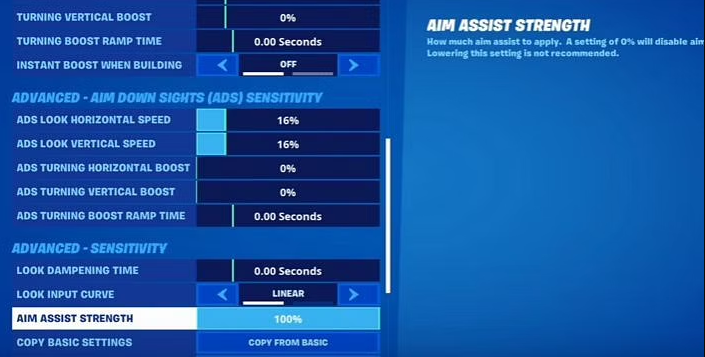 How to Turn Off Aim Assist in Fortnite