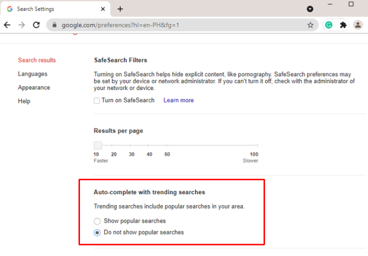 How to Turn Off Trending Searches in Chrome on a PC