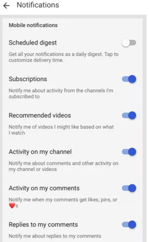 How to Manage Notifications on Youtube 